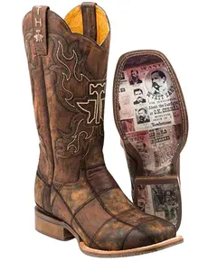 Tin Haul Men's Dead Or Alive Western Boot Broad Square Toe - 14-020-0077-0405 Br