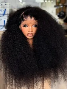 Fashion Natural 26 Inch Lace Front Design Wig, 180% Density Curly Pre-Bleached, Daily Use, All Seasons