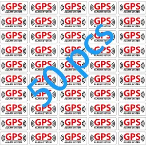 50 Pieces Gps Alarm Systtm Water Proof CAR STICKER Personality, Sun Protection Car Stickers Cover Scratches Cool, Stylish, Parts