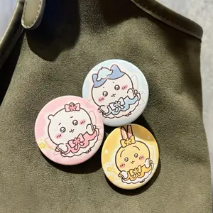 Cute Chiikawa Usagi Hachiware Button Pin, Funny Chiikawa Pin, Cute Anime Pin