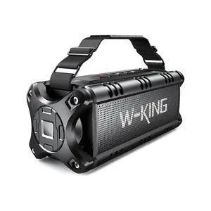 W-KING 50W Bluetooth Speaker, IPX6 Waterproof Loud Portable Speakers Bluetooth Wireless for Outdoor Indoor with Deep Bass/Bluetooth 5.0/Power Bank/40H Play/TF/AUX/NFC/EQ