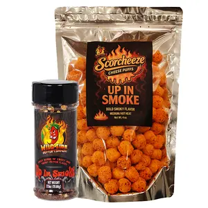 Up In Smoke Flavor Bundle - Up In Smoke Bottle and Scorcheeze Cheese Ball Bundle - Cheese Puffs