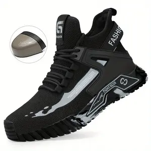Steel Toe Safety Shoes Puncture Proof Work Shoes, Industrial And Construction Site