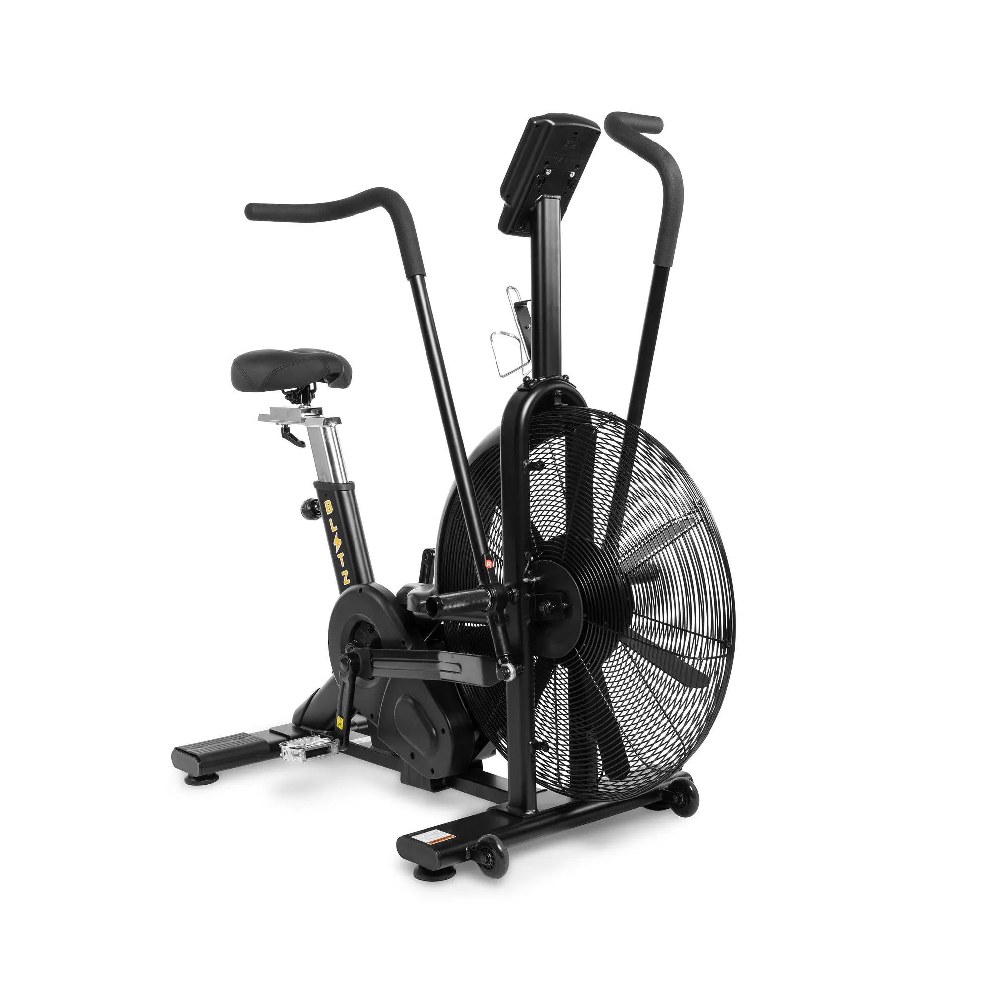 Bells of Steel Blitz Airbike - Commercial-Grade Functional High Performance Exercise Bike with Phone Holder, Belt Drive Rubber Belt for Home Gym Cardio, Multi-Muscle Workouts