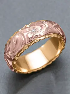 1 PC Elegant Cubic Zirconia Ring For Women Elegant Everyday Ring For Wedding Engagement Party Anniversary Jewelry Valentine's Day Gift