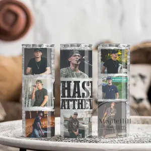 Chase Matthew 20oz Sublimation Tumbler - New Country Music Tumblers for Drinkware Reusable Washable Portable Cup drinking durable drinkware