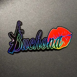 Buchona Sticker - 6x3 Inches, Waterproof & Heat Resistant (Holo Chrome)