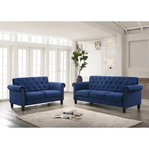Favorer Casperr Velvet Rolled Arm Loveseat, Sofa Favorer Casperr Velvet Rolled Arm Loveseat, Sofa