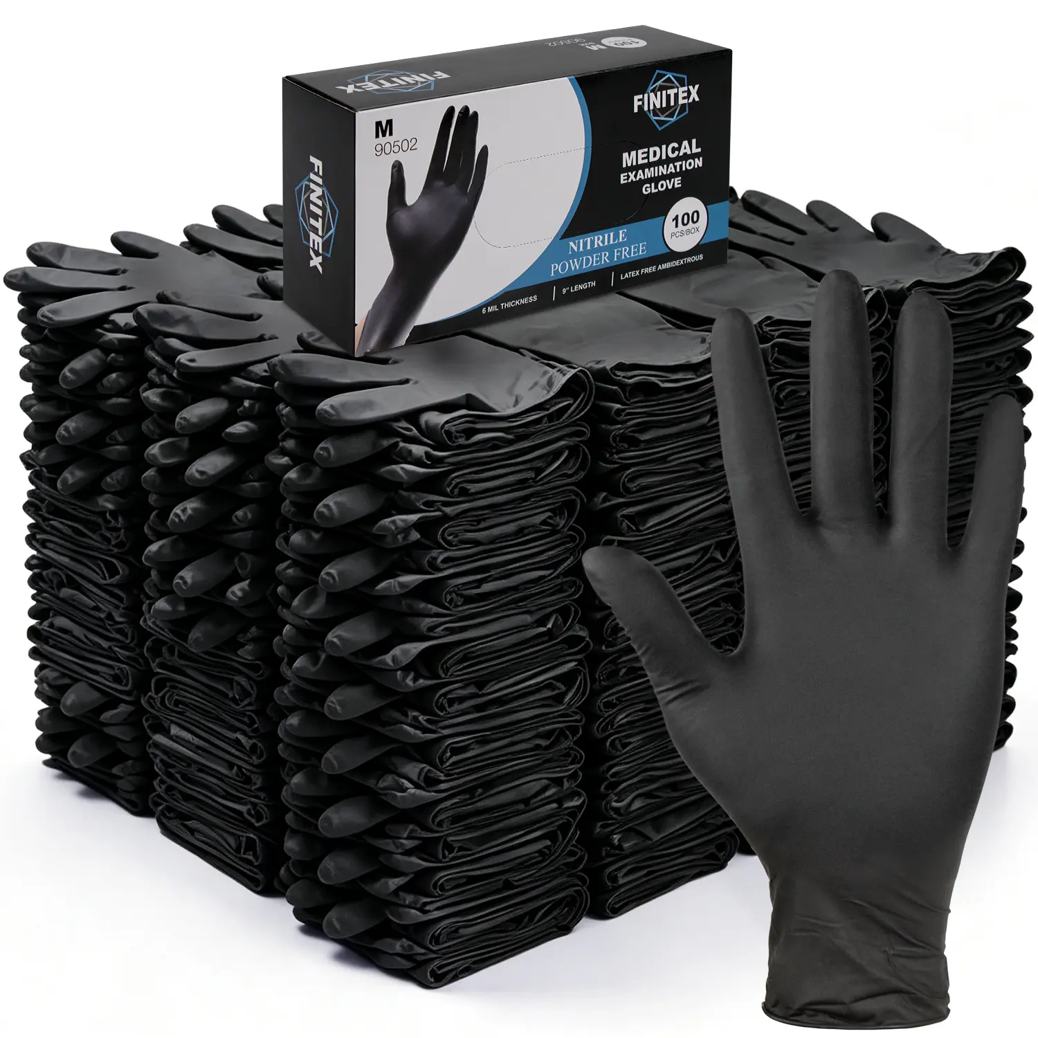 6Mil Heavy Duty Nitrile Disposable Gloves, Extra Strength Industrial Grade Puncture-Resistant Professional Work Cleaning for Mechanics Plumbing Construction Landscaping Gardening Farming Automotive Repair Painting Home DIY Tool Clean the kitchen,halloween