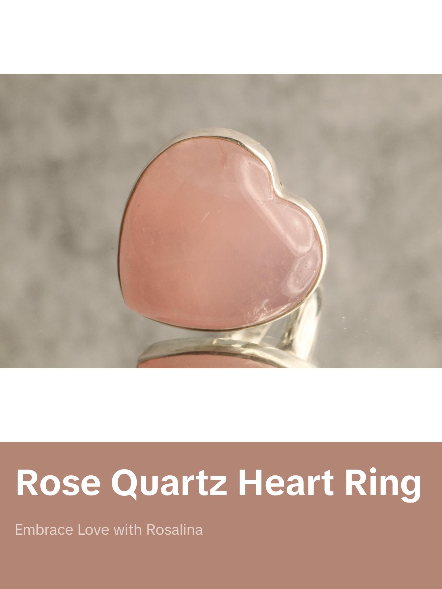 Rosalina - Rose Quartz 925 Silver Adjustable Ring Rosalina - Rose Quartz 925 Silver Adjustable Ring