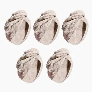 (5 Pack) Hair Drying Towel - Sand