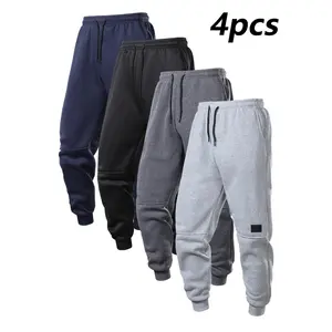 Men's Four-Season Sporty Jogging Pants, With Adjustable Drawstrings, Side Pockets And Patch Logo Design, Suitable For Wearing At The Gym, Running, Training And Casual Occasions. SpringStatements