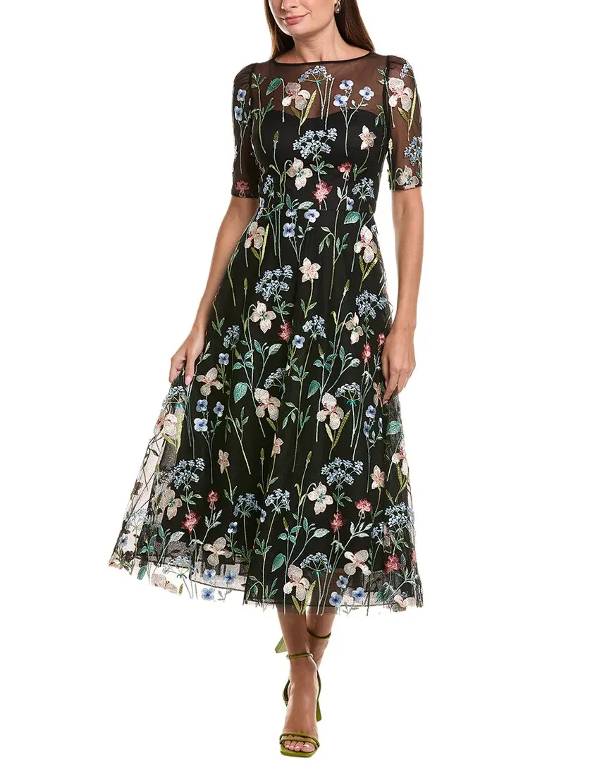 Teri Jon by Rickie Freeman Embroidered Tulle Dance Dress