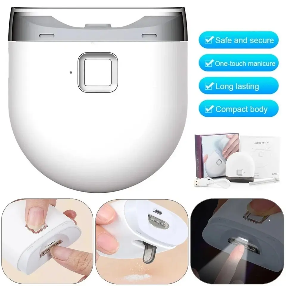 NEW Electric Nail Clipper - Automatic Thick Nail Trimmer, Professional Manicure & Care Tool, 1-Button Operation, Parent-Child Use, <100g, US Version, Nail Care