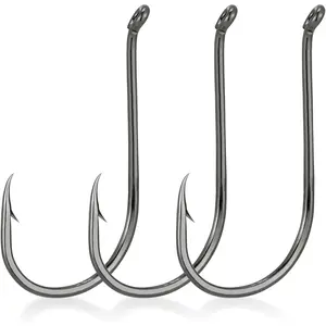 100 Pack Octopus Fishing Hook Saltwater & Freshwater Live Bait Offset Catfish Bass Surf Fishing Hooks Texas Drop Shot Rig Carp Bluegill Tuna