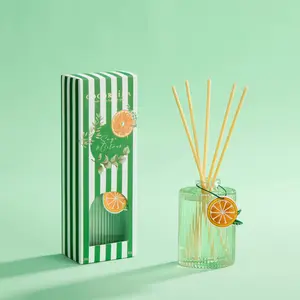 COCORRÍNA Reed Diffuser Set, 6.09 fl oz Sage&Citrus Oil Diffuser with 8 Reed Sticks, Long-Lasting Home Fragrance for Bathroom Bedroom Office
