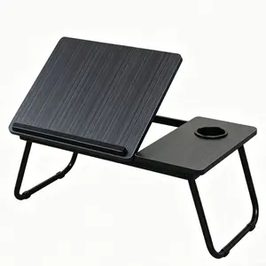 Foldable Laptop Table For Bed, Portable Bed Tray With Cup Holder, Desktop Laptop Stand, Lap Desk, Small Writing Table, For Home Office, Watching Shows And Dining In Bed, College Dormitory Apartment Bed Table.