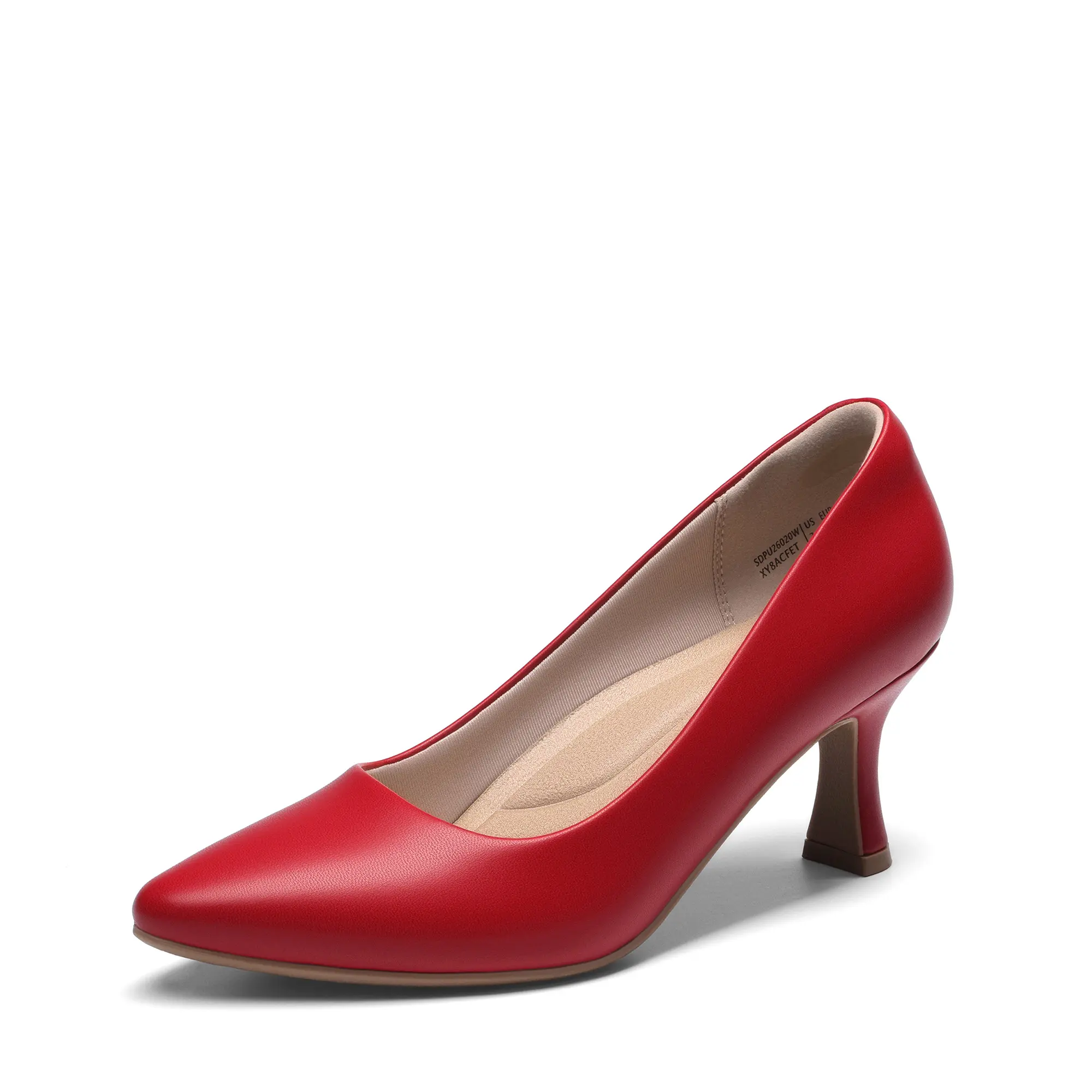 Dream Pairs Women's Fashion Pointed Toe Pumps, Comfortable Kitten Heels with Arch Support, Breathable Memory Foam Footwear for Office Work