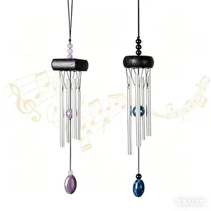 Wind Chimes, Creative Design 2 Pack Beautiful Garden Chimes, Portable Metal Wind Chimes for Home Garden Decoration, Small Size