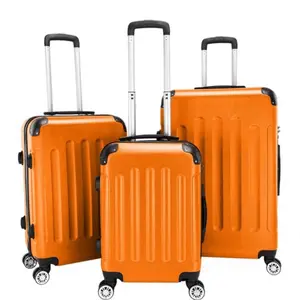3-in-1 Multifunctional Large Capacity Traveling Storage Suitcase orange with Wheels and Handles