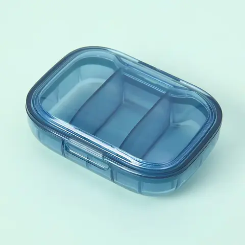 Portable Vitamin Organizer - 1 Piece Compact Travel-Size Unisex Pill Holder with Built-In Organizer for Pocket, Purse, Healthcare Use