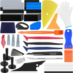 Arayker Vehicle Vinyl Wrap Applicator Tool Kit Car Wrap Squeegee Kit Automotive Window Tint Tools with Vinyl Wrap Magnetic Holder for Car Wrapping