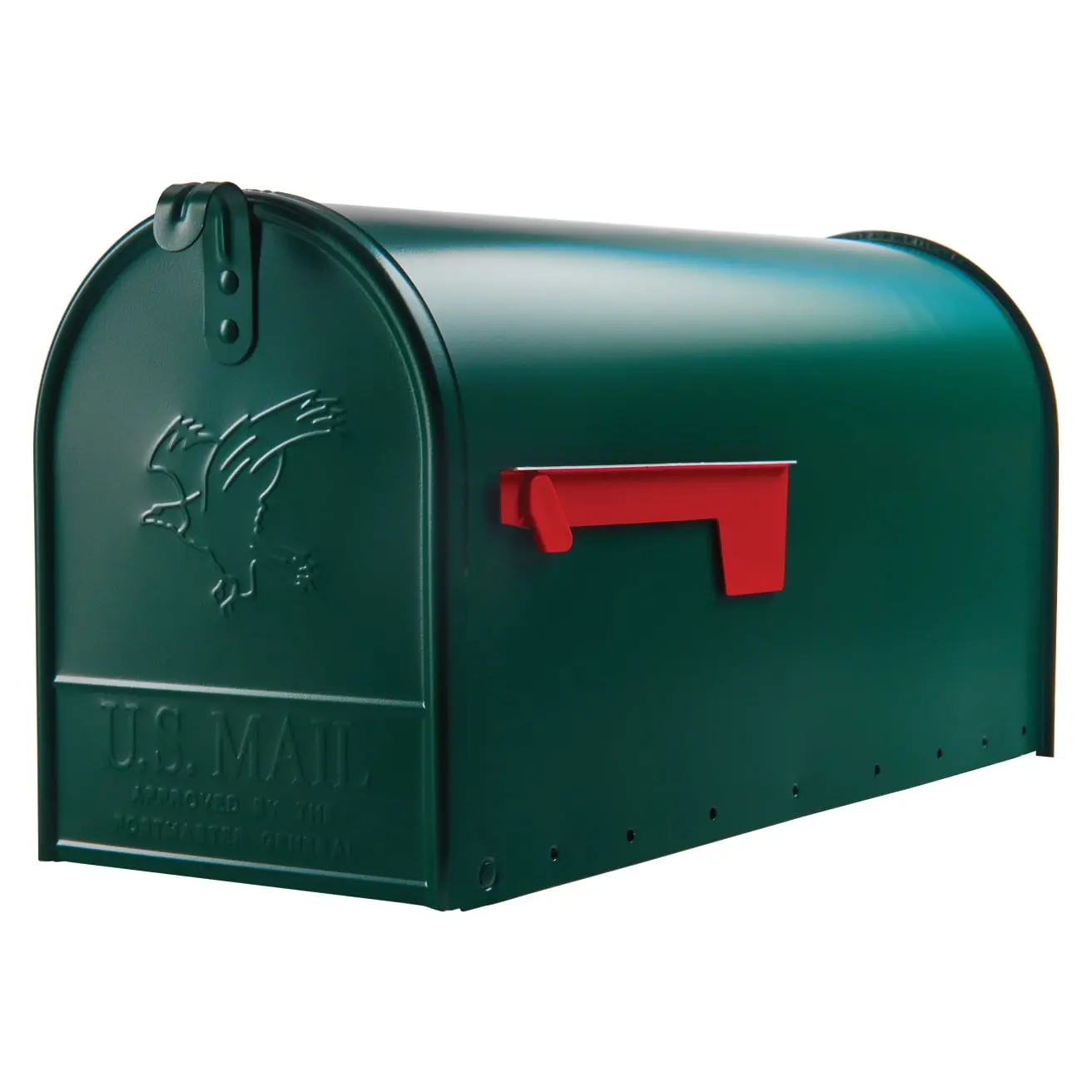 Gibraltar Mailboxes Elite Classic Galvanized Steel Post Mount Mailbox, Green
