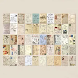 100pcs/book Dual-material Material Book Retro Memoir Series Mini 50 Pieces Non-repeatable Tear-off Handbook Decorative Paper