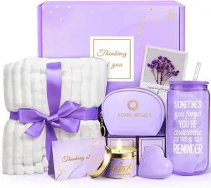 Self Care Gifts for Women, Get Well Soon Gifts for Women, Thinking of You Care Package for Women,  Bath  Baskets, Birthday Gifts for Women Mom   Teen Girls, After   Blanket