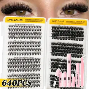 Super Dense Soft Individual Eyelashes, Reusable Natural Look, Easy Application, B Curl, 10-12mm Length, Doll Style Patch