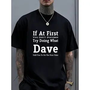 One Piece Men'S Funny Dave Graphic Cotton T-Shirt Crew Neck Short Sleeve Regular Fit Allseason Casual Wear Suitable for Valentine'S New Year'S Day Father'S Day