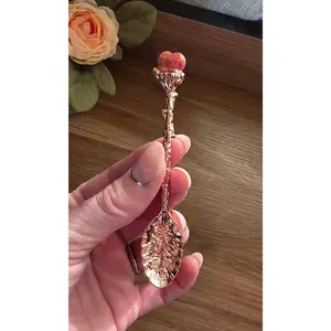 Rhodonite Mini Heart Tea Spoon Rhodonite Mini Heart Tea Spoon