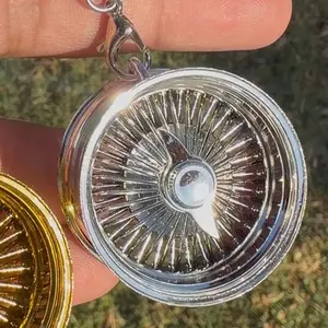 CHROME Wire wheel key chains