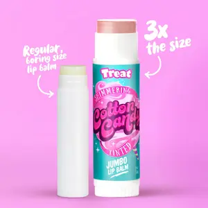 Shimmering Cotton Candy Tinted Jumbo Organic Lip Balm
