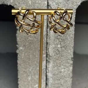 Golden Entanglement Stud Earrings