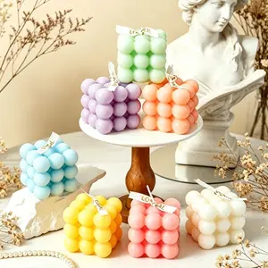 2Pcs Cube Shaped Scented Candles, 6 Fragrances Aromatherapy Candles for Home Decor