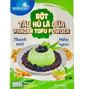 Benus Cream Pandan Tofu Powder (Bột Tàu Hủ Lá Dứa) - 100g / 3.52oz