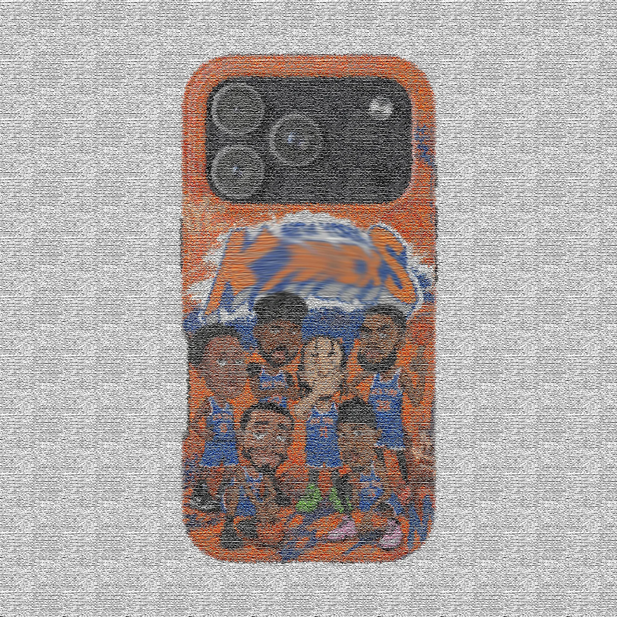 New York City Hoops Fan Phone Case for iPhone and Galaxy - Blue & Orange Basketball Player Roster Caricature Art Cover - Epic Urban Graphic Design for Local Sports Fans