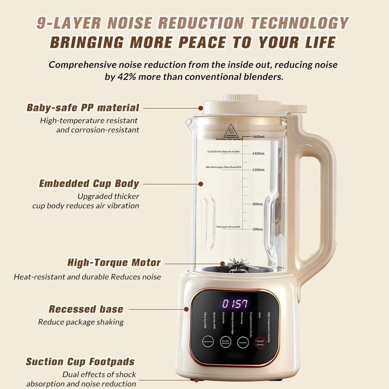 8 in 1 Automatic Nut Milk Maker with 12 Blades, 50oz Almond Soy Milk Machine, Juice,Soy Milk Machine with Delay Start,Boil Water,Keep Warm& Auto Clean,for Valentine’s Day Gift