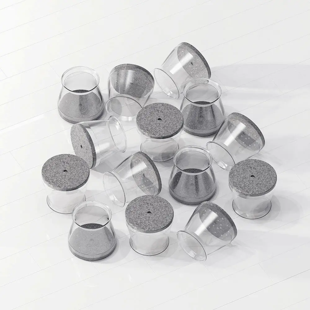 36 Pcs Clear Silicone Chair Leg Floor Protectors with Felt Pads – Non-Slip Round Furniture Leg Caps for Hardwood, Tile & Other Floors (Fit: 15/16"-2")