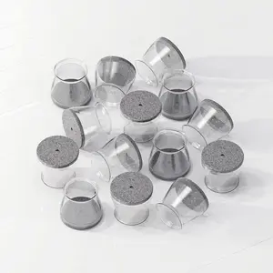 36 Pcs Clear Silicone Chair Leg Floor Protectors with Felt Pads – Non-Slip Round Furniture Leg Caps for Hardwood, Tile & Other Floors (Fit: 15/16"-2")