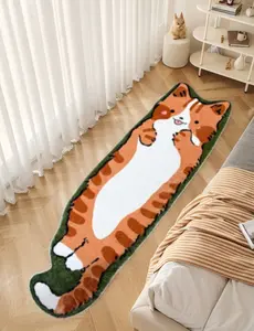 Cute Cat Pattern Rug 15.7" x 55.1" Non-Slip Soft Polyester Material for Bedroom & Living Room Fun Cat Designs Indoor Decor Great Cat Bed Mat & Pet Toy