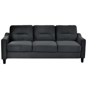 77''W Modular 3 Seater Sofa Couch, Mid Century Modern Velvet Futon Couches Sofa for Small Spaces Bedroom, Upholstered Comfy Sofas, Sleeper Loveseat, Home Sofa Living Room Set