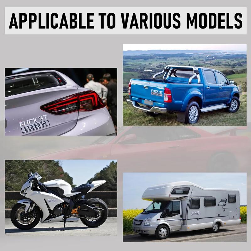 Fvck It Edition 3D Emblem Sticker Badge, Funny Decals for Car, Truck, SUV, Motorcycle Fvck It Edition 3D Emblem Sticker Badge, Funny Decals for Car, Truck, SUV, Motorcycle