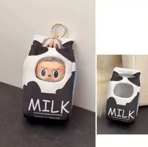 Trendy 6.7" la-bubu Milk Carton Costume | Doll Clothes | Aesthetic Collector's Item |Soft Fluffy Material, Perfect for Collectors & Gifts