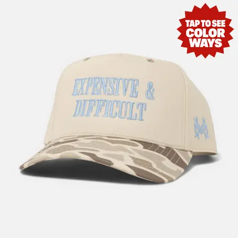 Expensive & Difficult MadHatter’s Embroidered SnapBack Adjustable (Up To A Size 8 Head) Premium Trucker Hat
