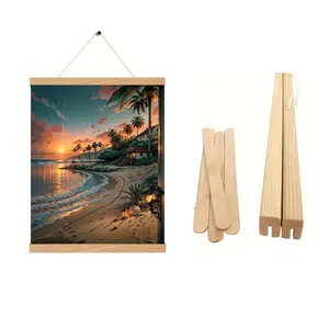 1 Set Wood Painting Poster Hanger Canvas Painting Frame Art Craft Hanging Frame Poster Frame Photo Cuadros Para Fotos