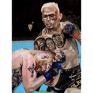Charles Oliveira v Justin Gaethje UFC MMA kiss-cut sticker laptop decal