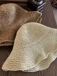 Women's Straw Hat, Small Fresh Beach Sunhat, Korean Style Trendy Fisherman Cap, Lightweight & Breathable Design, Perfect for Summer Outdoors