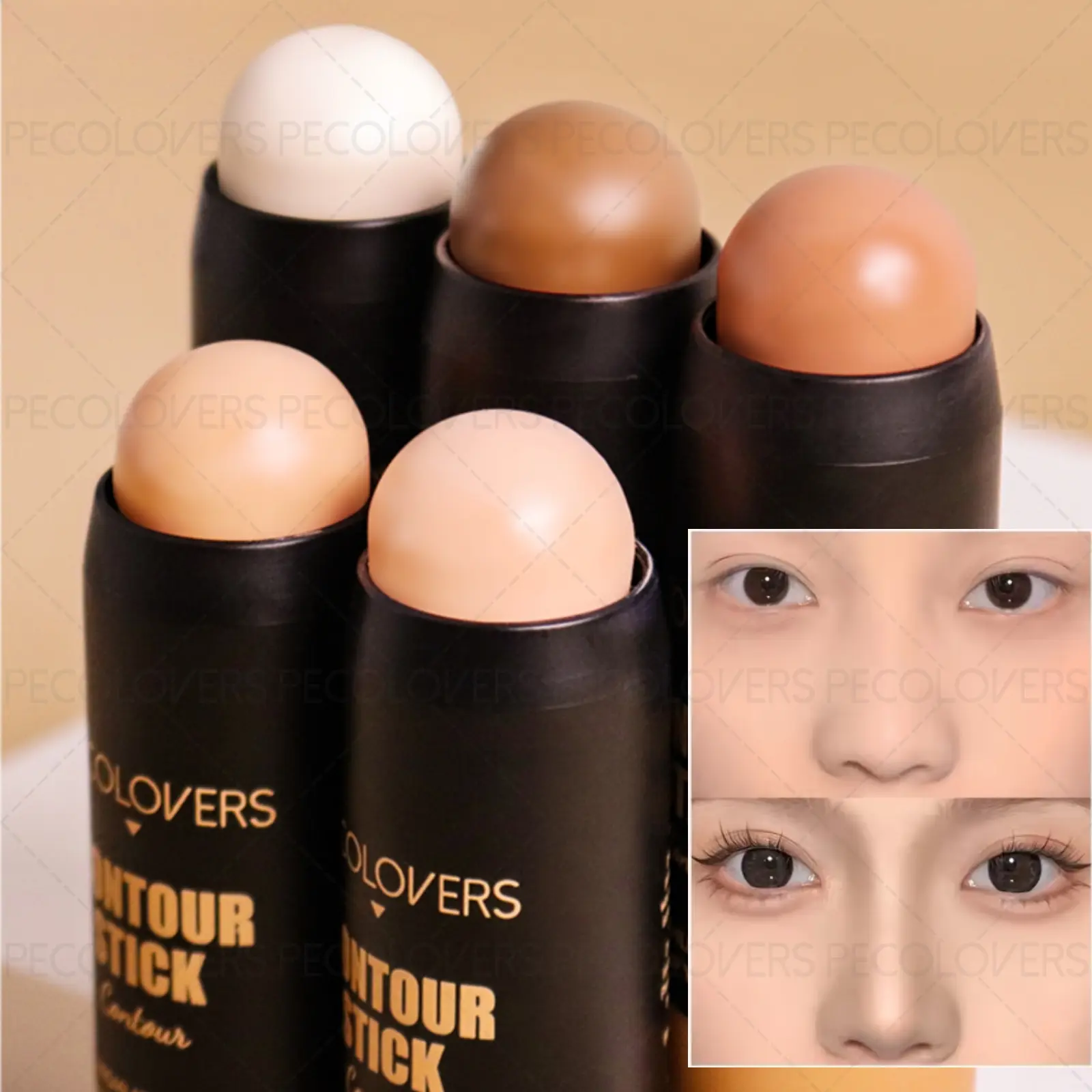 5pcs/set Concealer Foundation, Under Eye Concealer, Conceal Dark Circles and Blemishes, Modify Nose, Face Shadow, Contour Stick, Facial Makeup, Christmas Gift